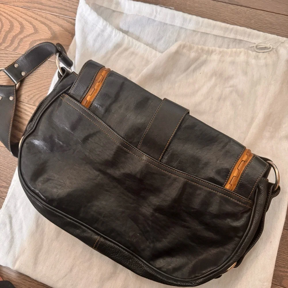 Dior Gaucho Bag in Black Leather - Picture 7 of 9